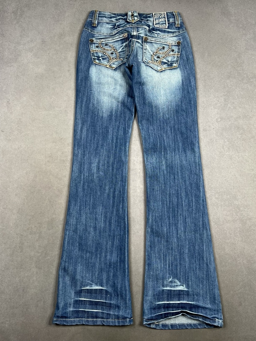 Y2K Low Rise BHI Jeans Flare Jeans in Blue Waist 20